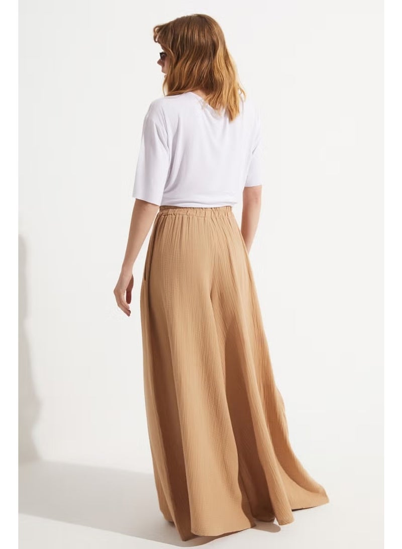 JUNE Elastic Waist Wide Trousers - Image 4